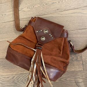 Vintage Ostrich Leather Crossbody Purse